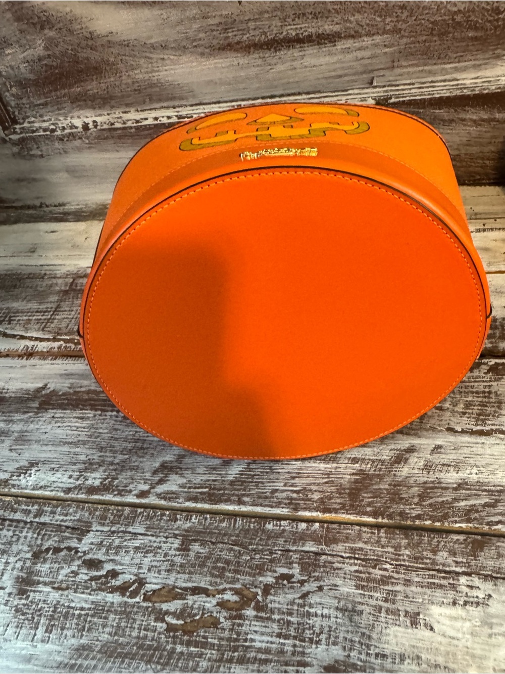 Coach Orange Halloween Jack-O'-Lantern Bucket Bag with Pumpkin Coin Pouch - Picture 11 of 16